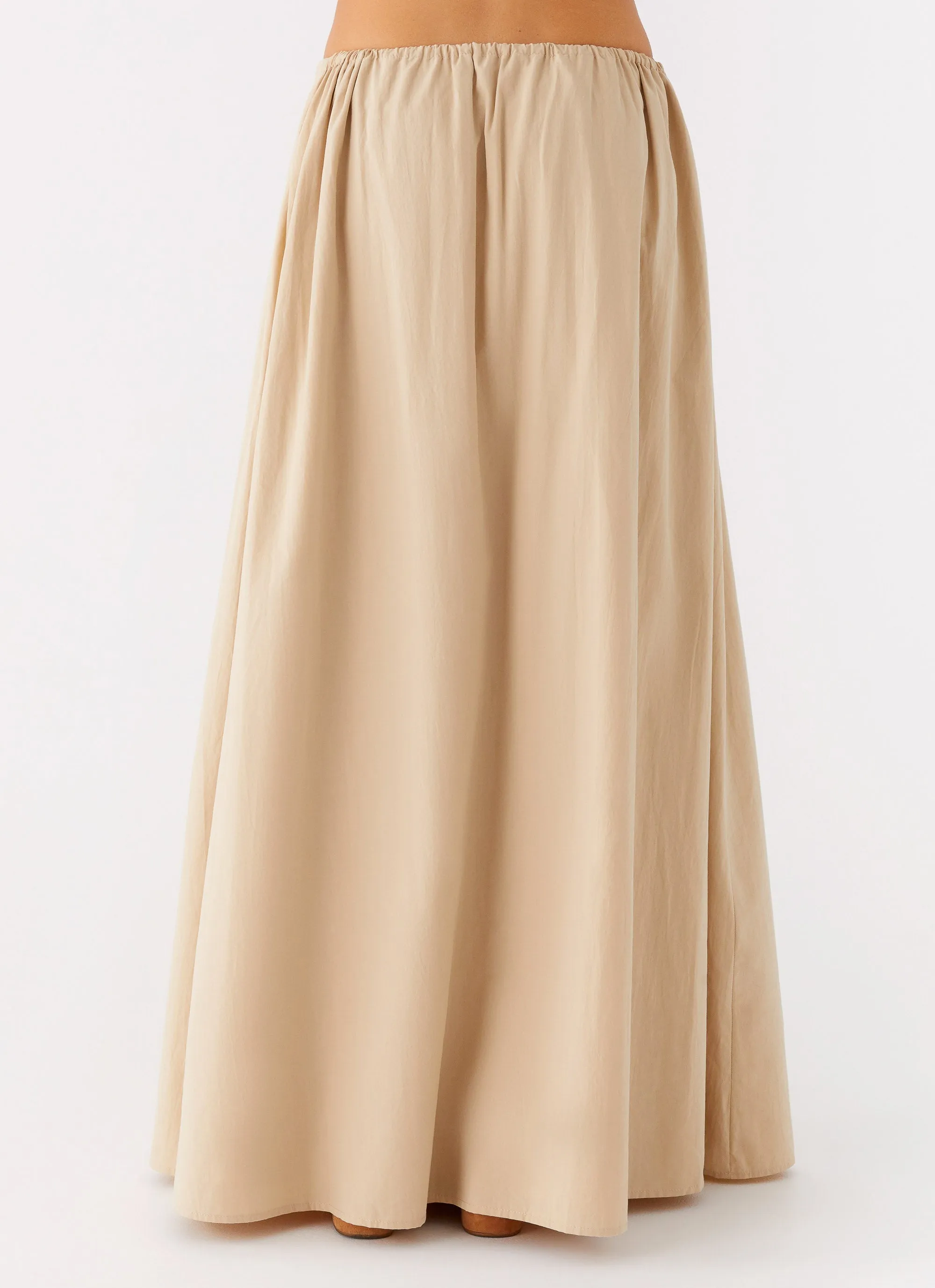 Randy Maxi Skirt - Tan Weekend Style Seamless Edging