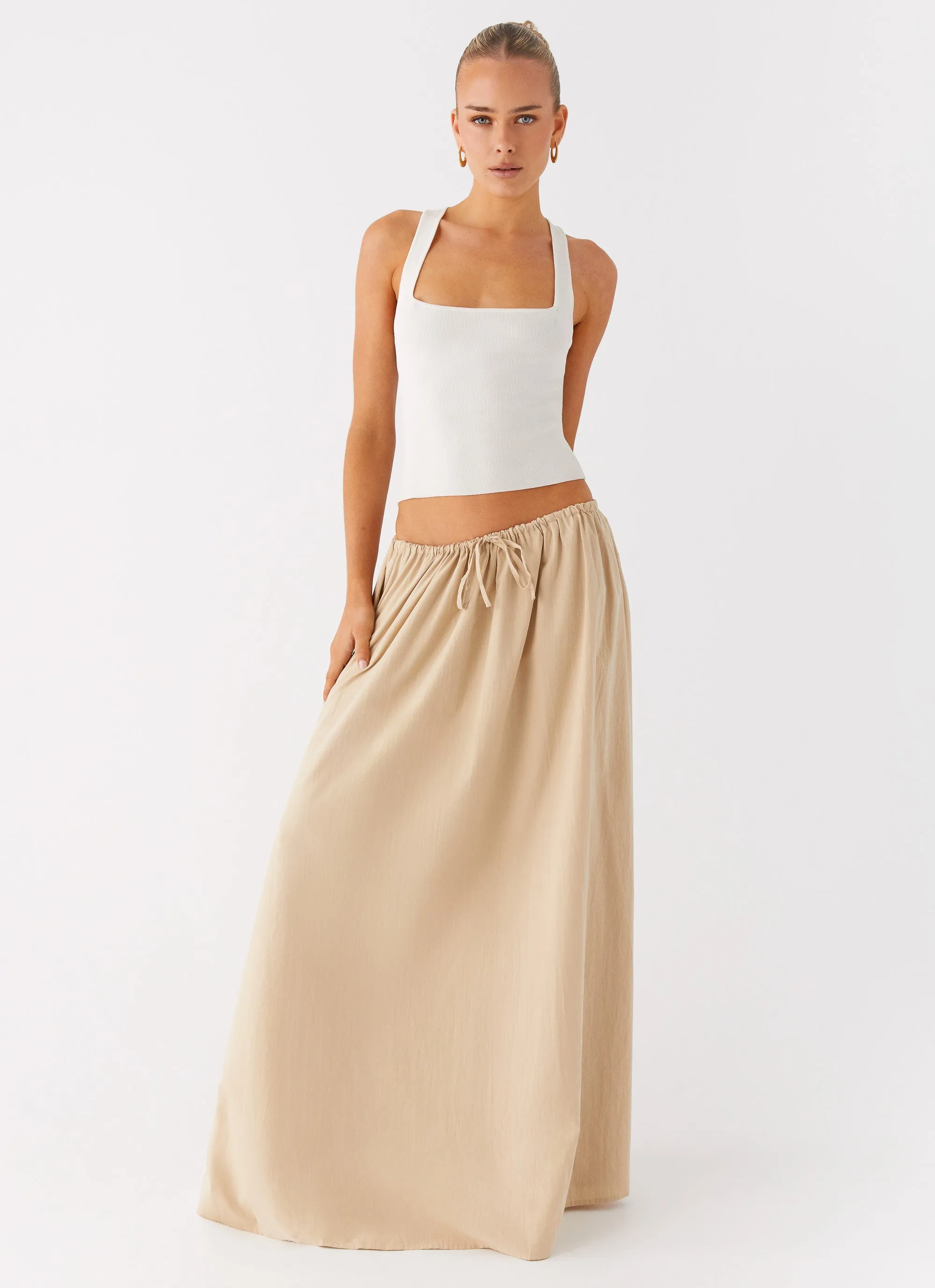 Randy Maxi Skirt - Tan Fit Choice