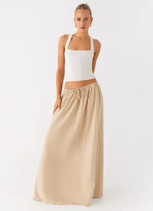 Randy Maxi Skirt - Tan Fit Choice