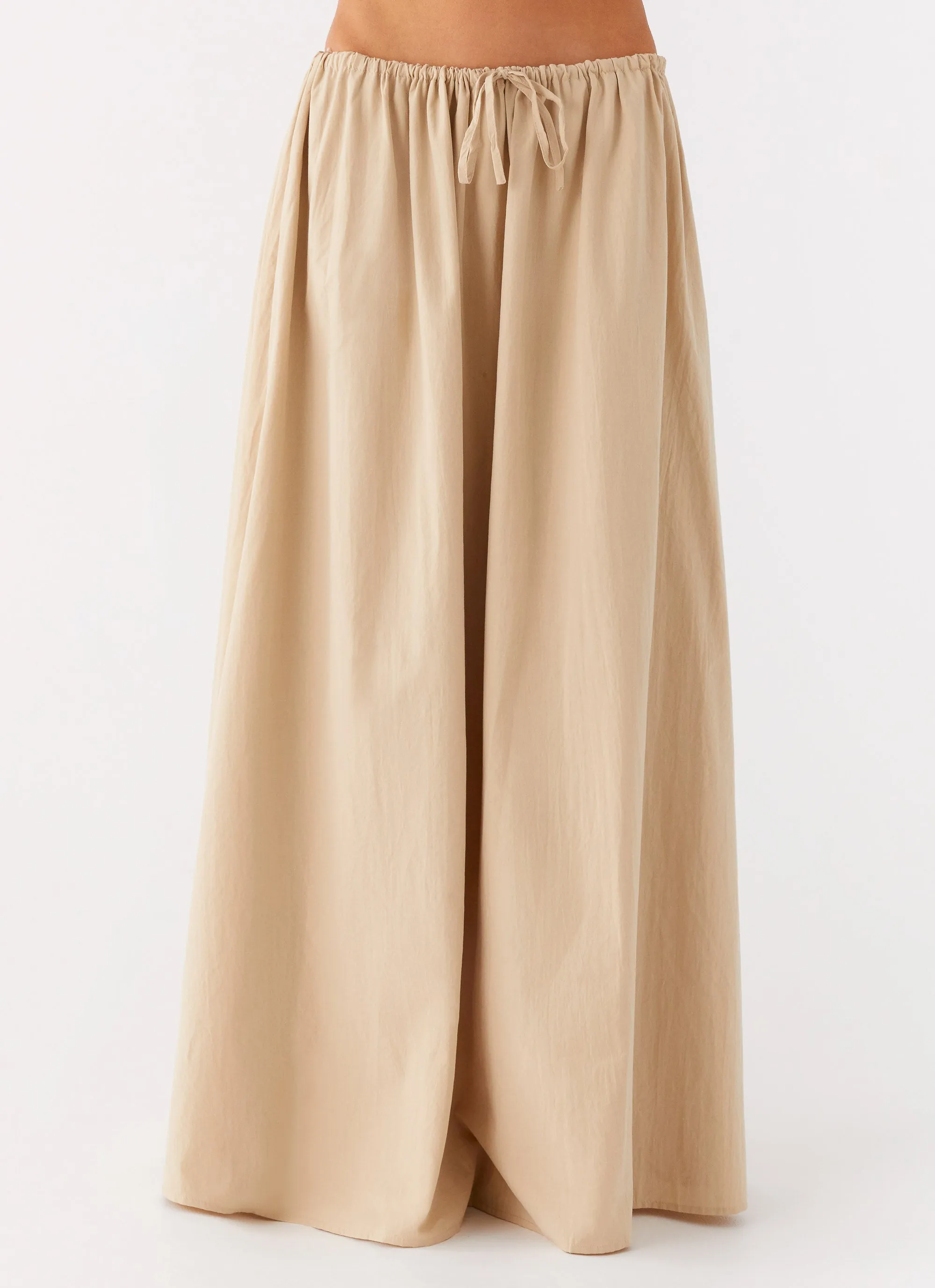 Randy Maxi Skirt - Tan Easy Fit