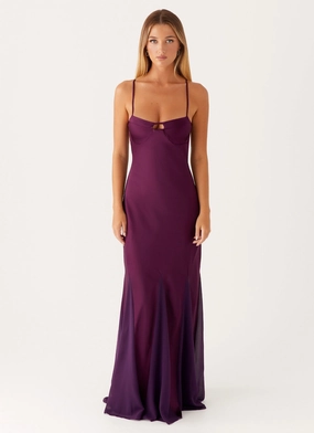 Coastal Chic Ravello Maxi Dress - Mulberry