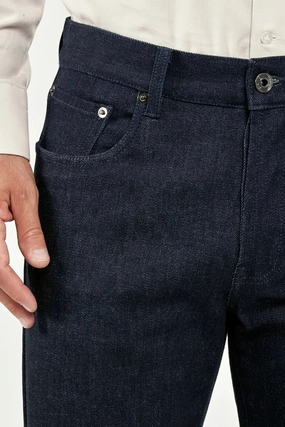 Raw cotton and cashmere jeans - Made in Italy Raw cotton and cashmere jeans - Made in Italy