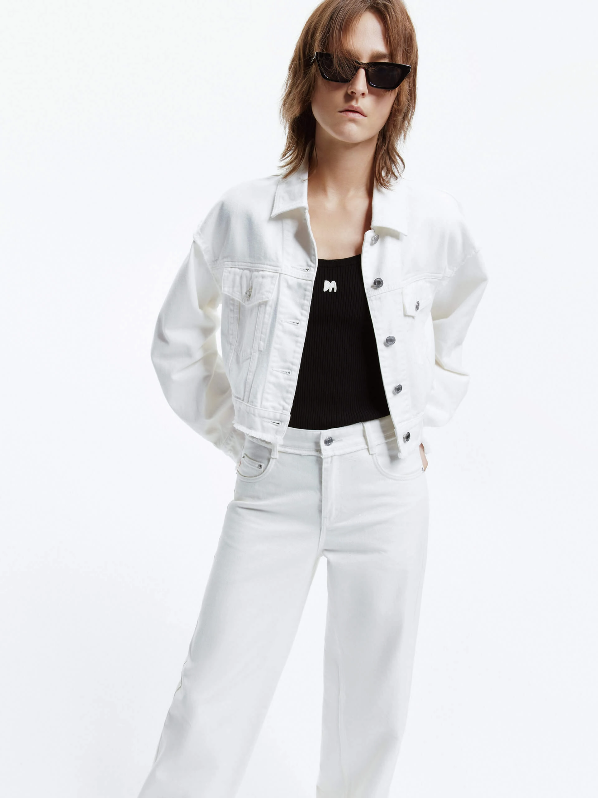 Raw Hem Cropped Jacket