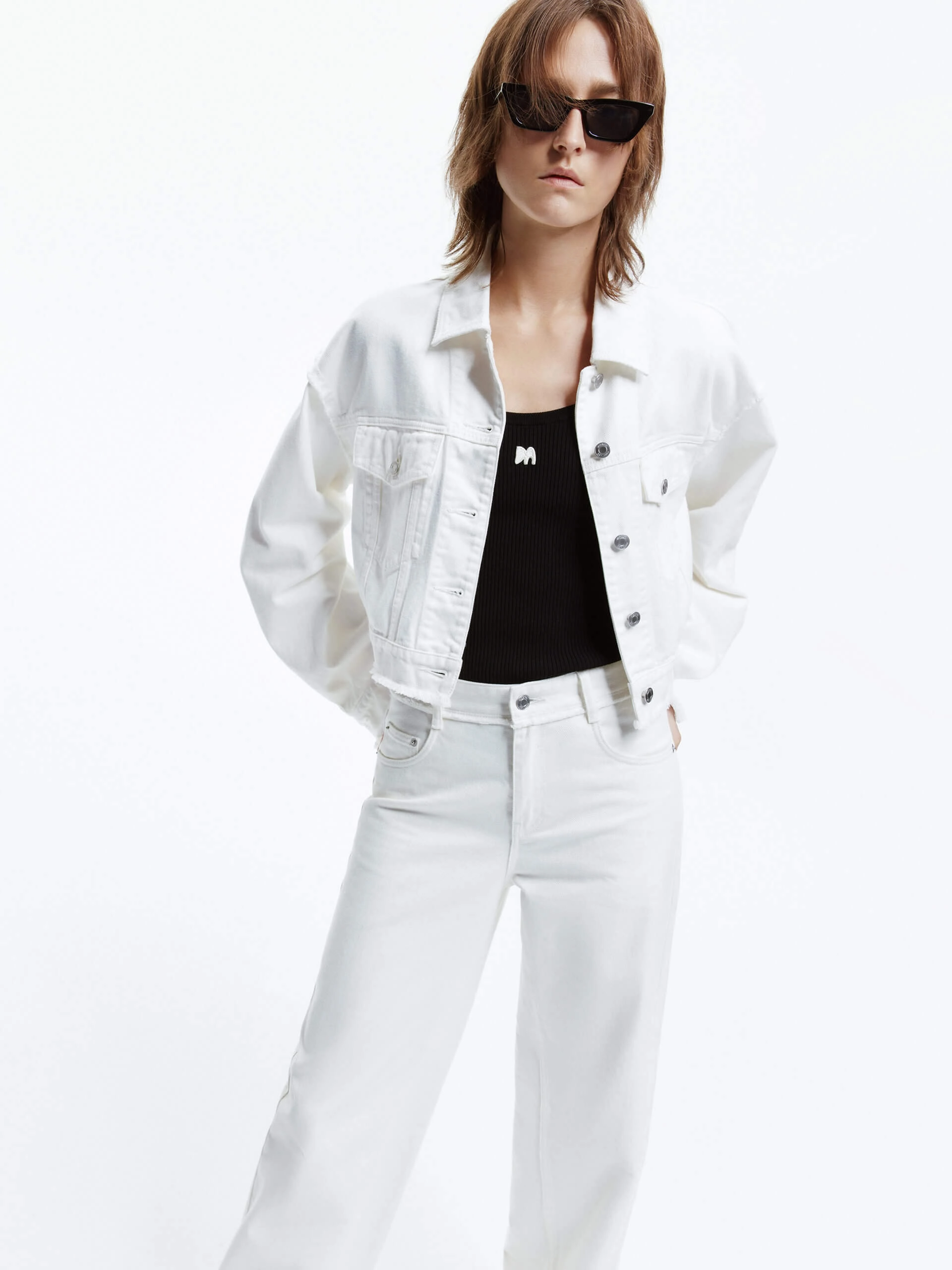 Raw Hem Cropped Jacket