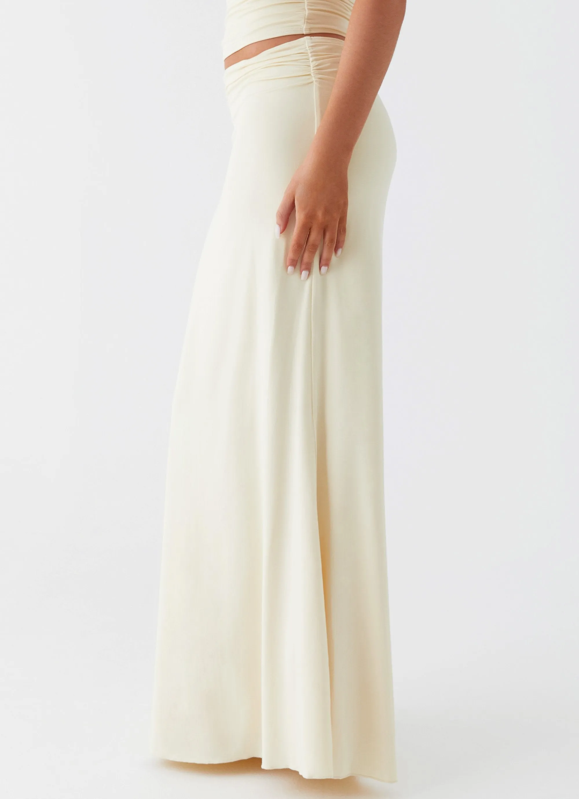 Rayne Maxi Skirt - Yellow Oversized style Crisp Look