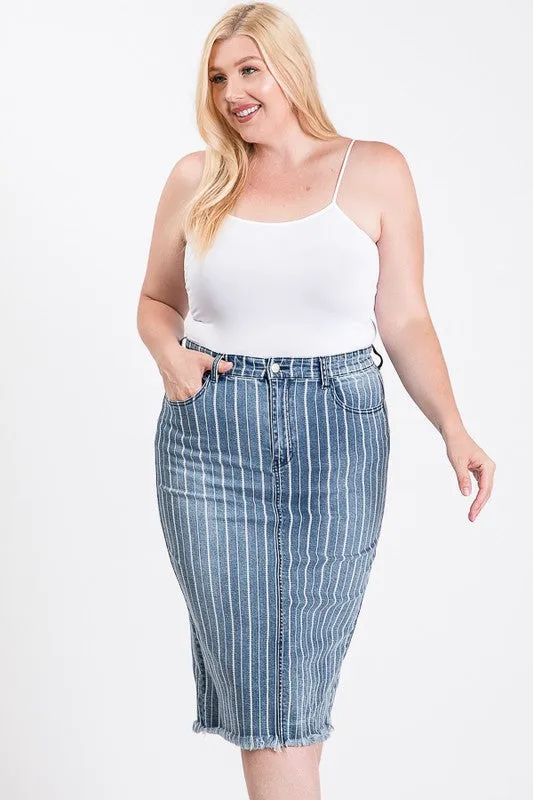 Real Love Denim Midi Skirt