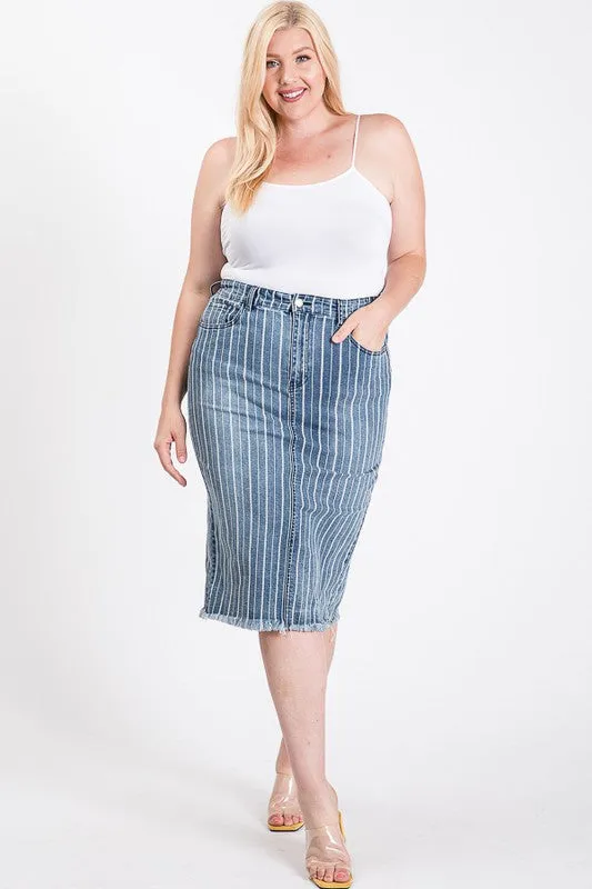 Real Love Denim Midi Skirt