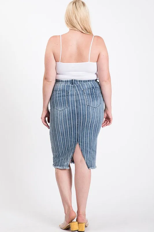 Real Love Denim Midi Skirt