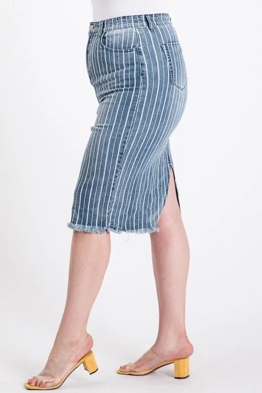Real Love Denim Midi Skirt