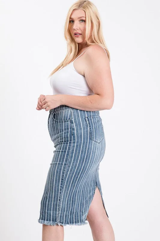 Real Love Denim Midi Skirt
