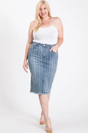Real Love Denim Midi Skirt