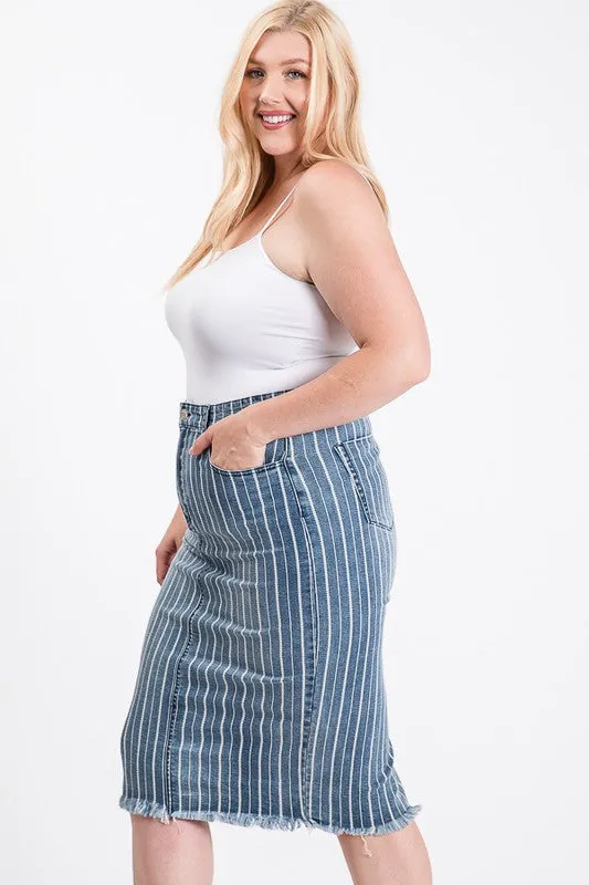 Real Love Denim Midi Skirt