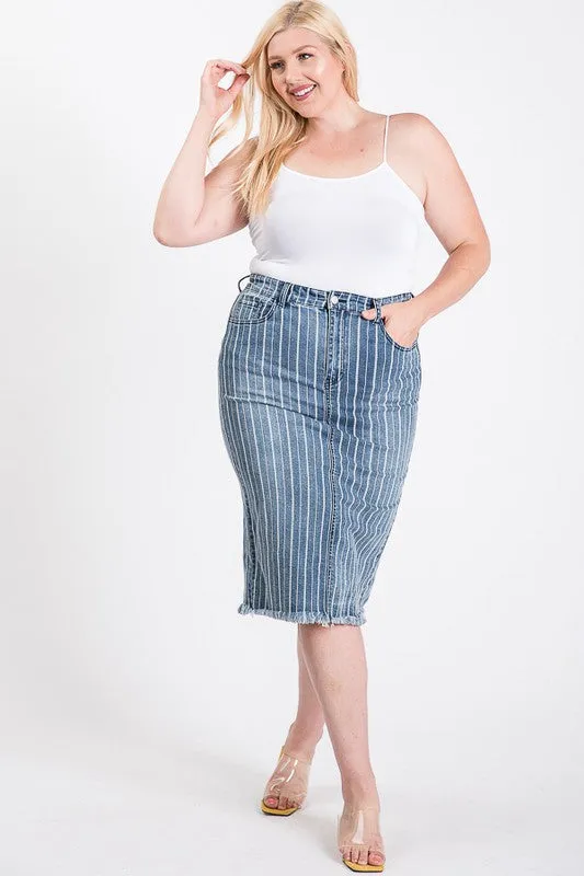 Real Love Denim Midi Skirt