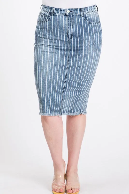 Real Love Denim Midi Skirt