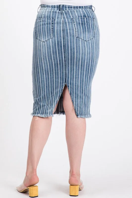 Real Love Denim Midi Skirt