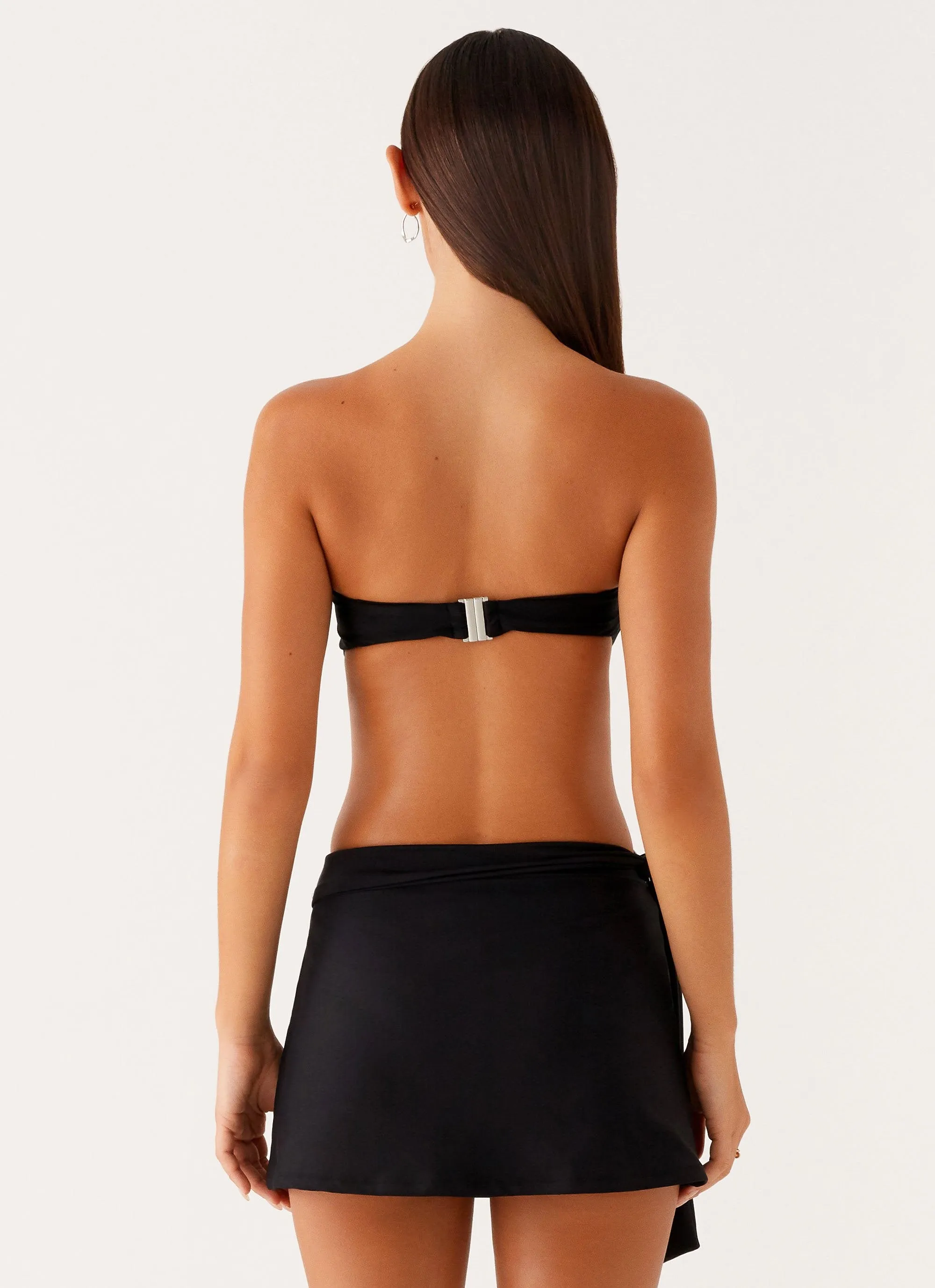 Ellie Swim Mini Skirt - Black Smart Edge