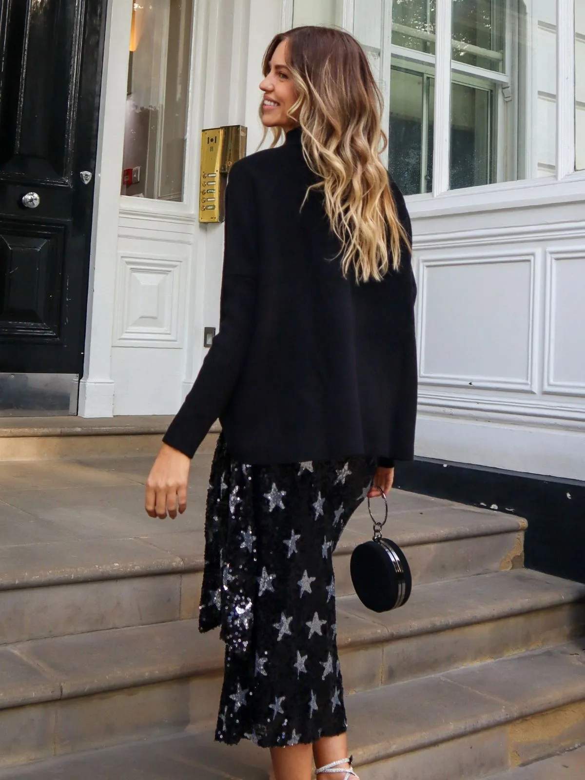 Beau Wrap Midi Skirt / Sequin Star Refined Texture Sporty Edge