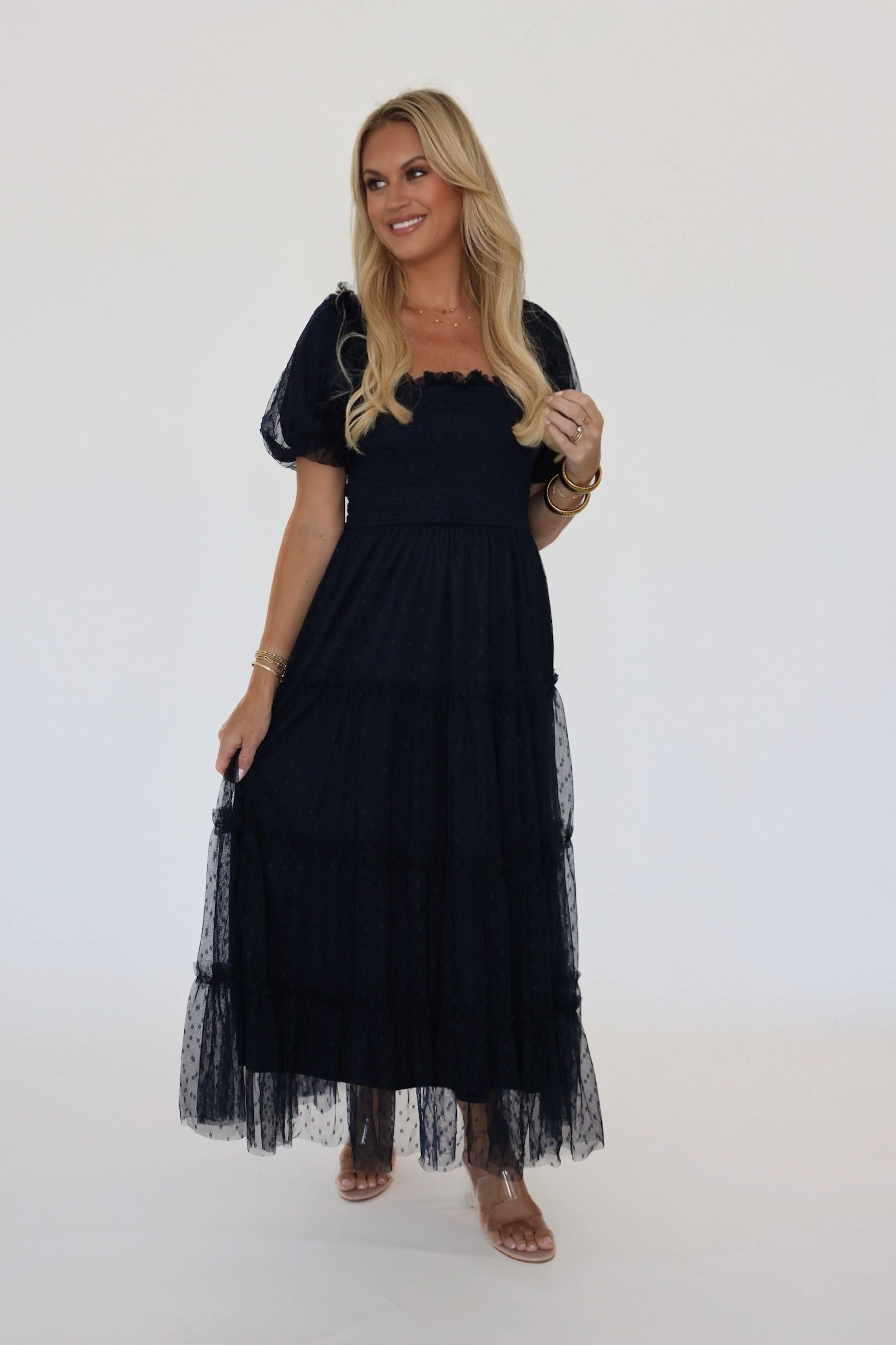 Midweight Four Way Stretch Regency Midi Dress