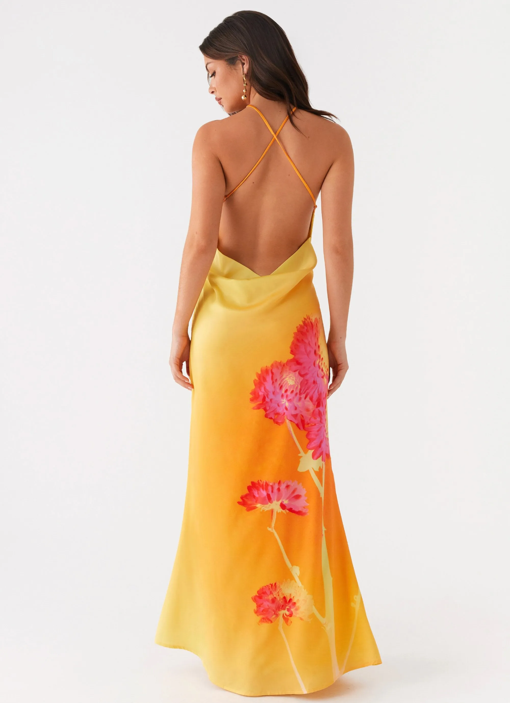 Summer Camp Anniversary Special Chloe Maxi Dress - Orange Floral