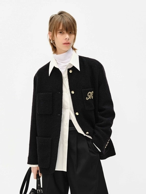 Regular Collarless Coat