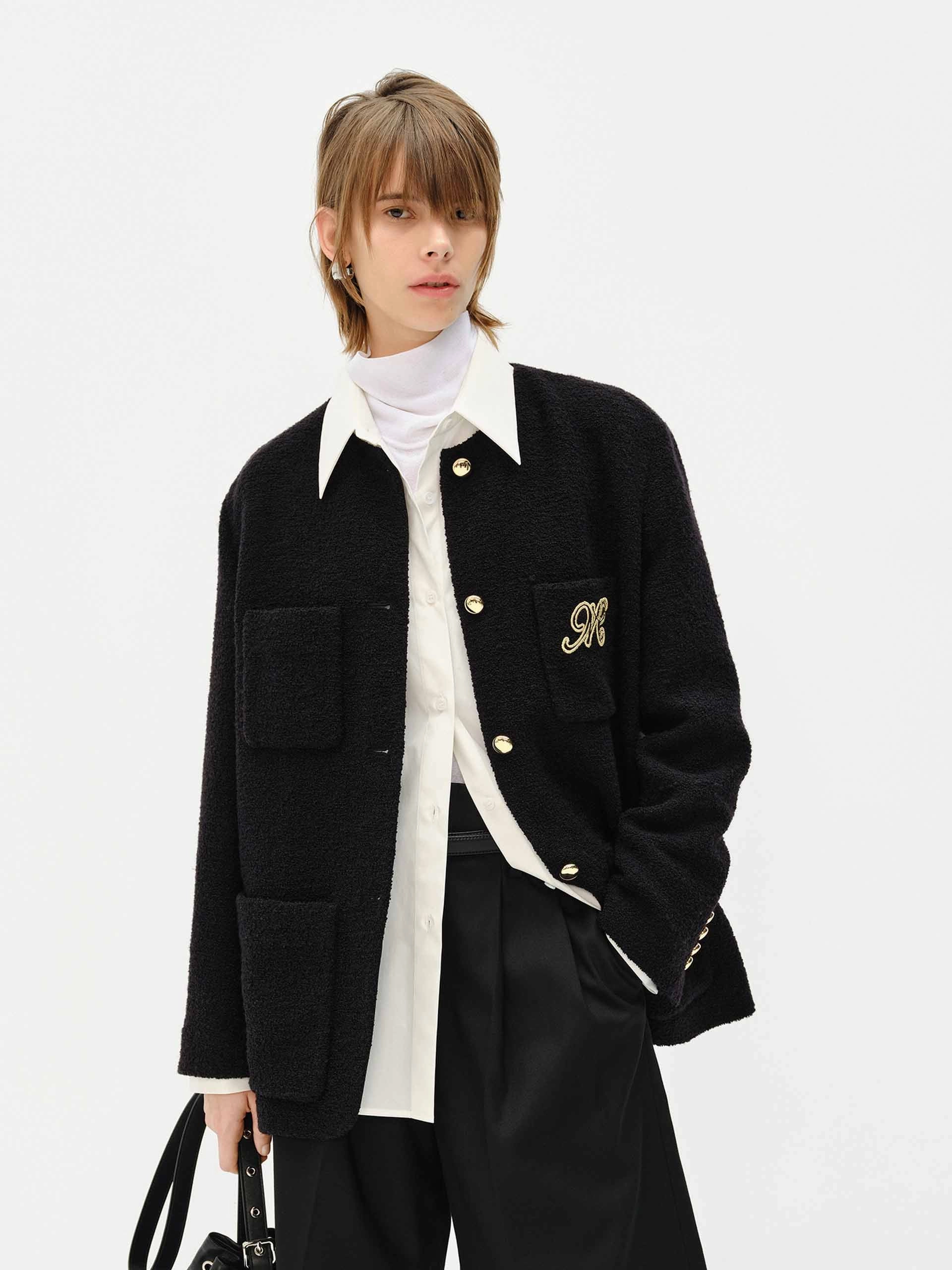 Regular Collarless Coat