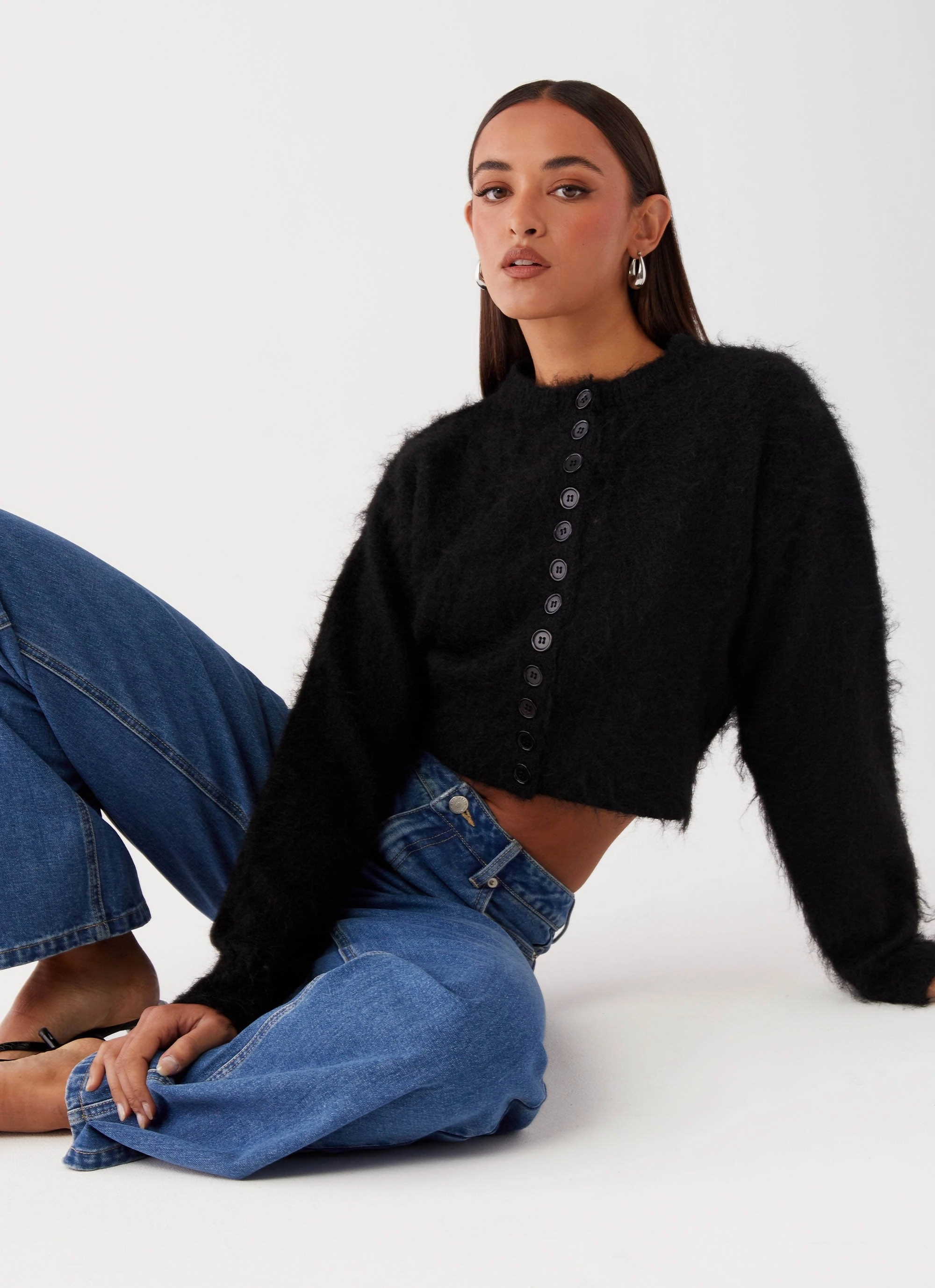 AllDayComfortFit Reign Fitted Cardigan - Black