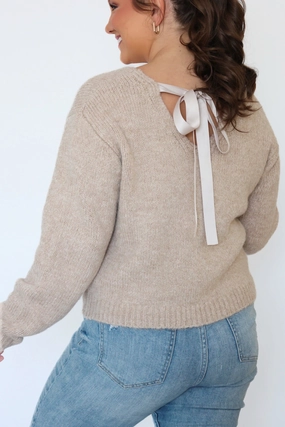 Lucille Ribbon Sweater (FINAL SALE) Drop Shoulder