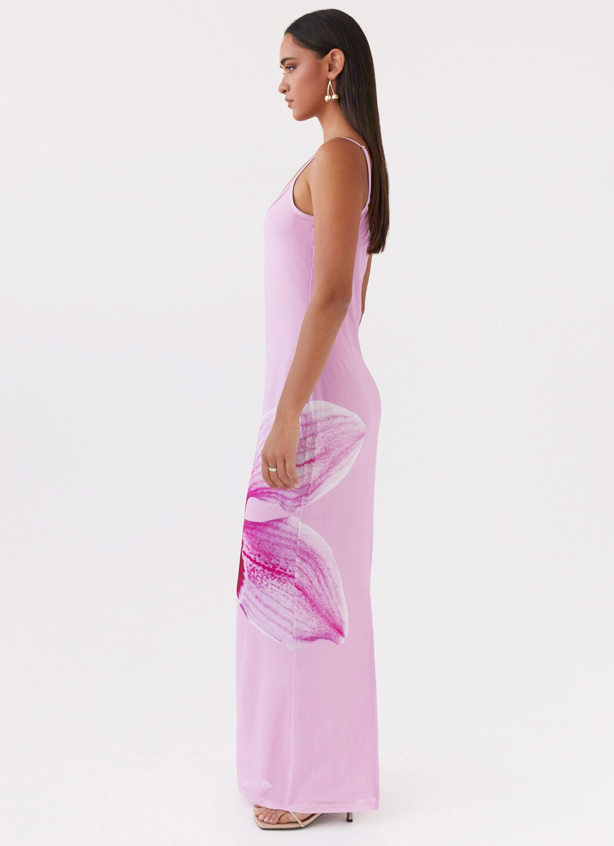 Vibrant Aesthetic Bad News Mesh Maxi Dress - Pink Magnolia