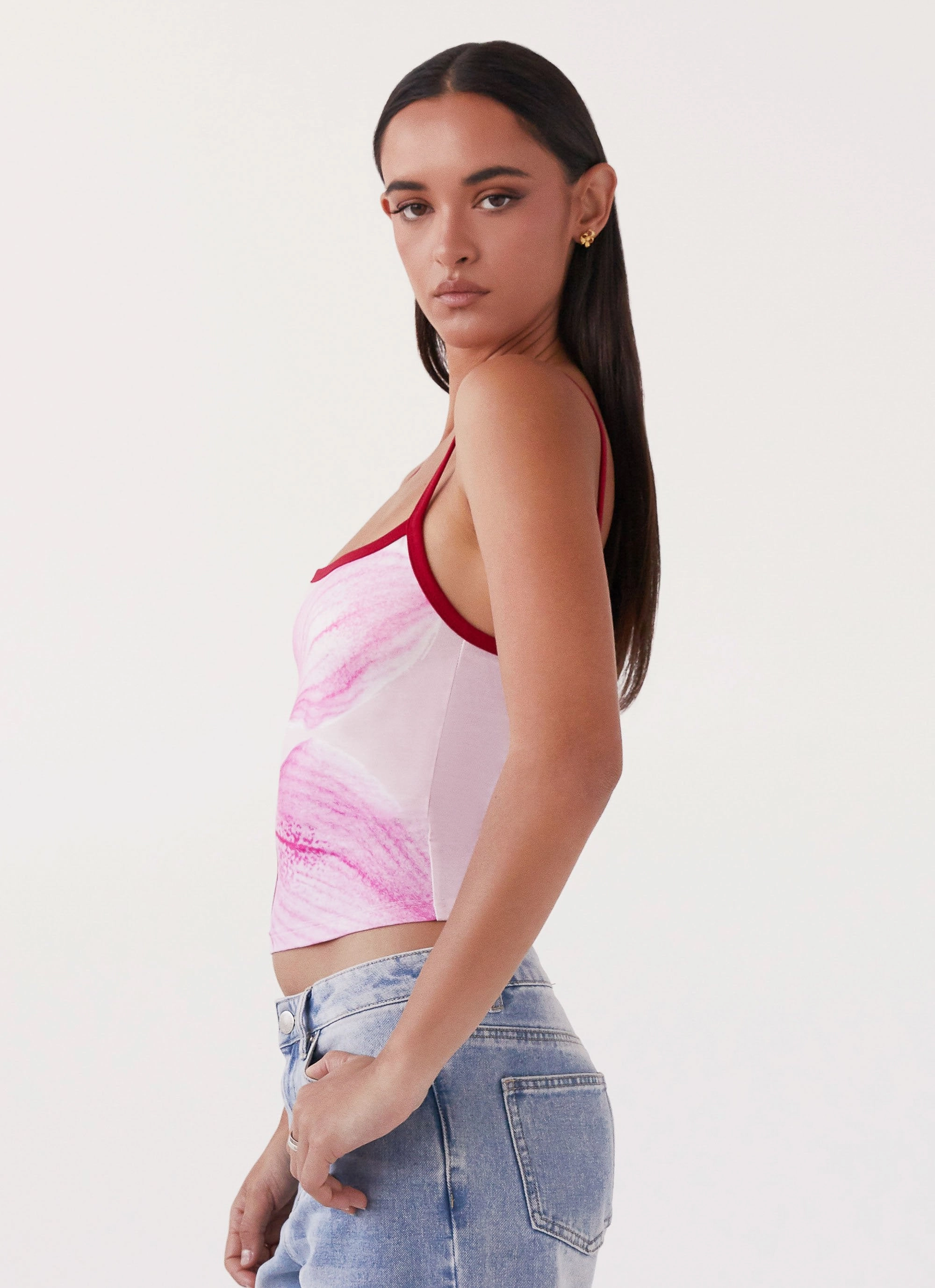 Reflective Safety Accents Eternal Sunshine Tank Top - Pink Peony