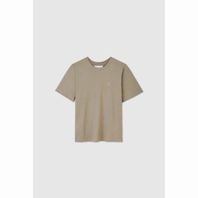 ReinforcedKnees DAL THE LABEL Essential Organic Cotton T-Shirt, Olive Core Support Compact Fit DAL THE LABEL Essential Organic Cotton T-Shirt, Olive