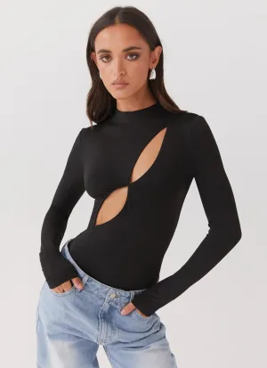 ReinforcedShoulders Special Affair Long Sleeve Bodysuit - Black Recycled Polyester Material Special Affair Long Sleeve Bodysuit - Black