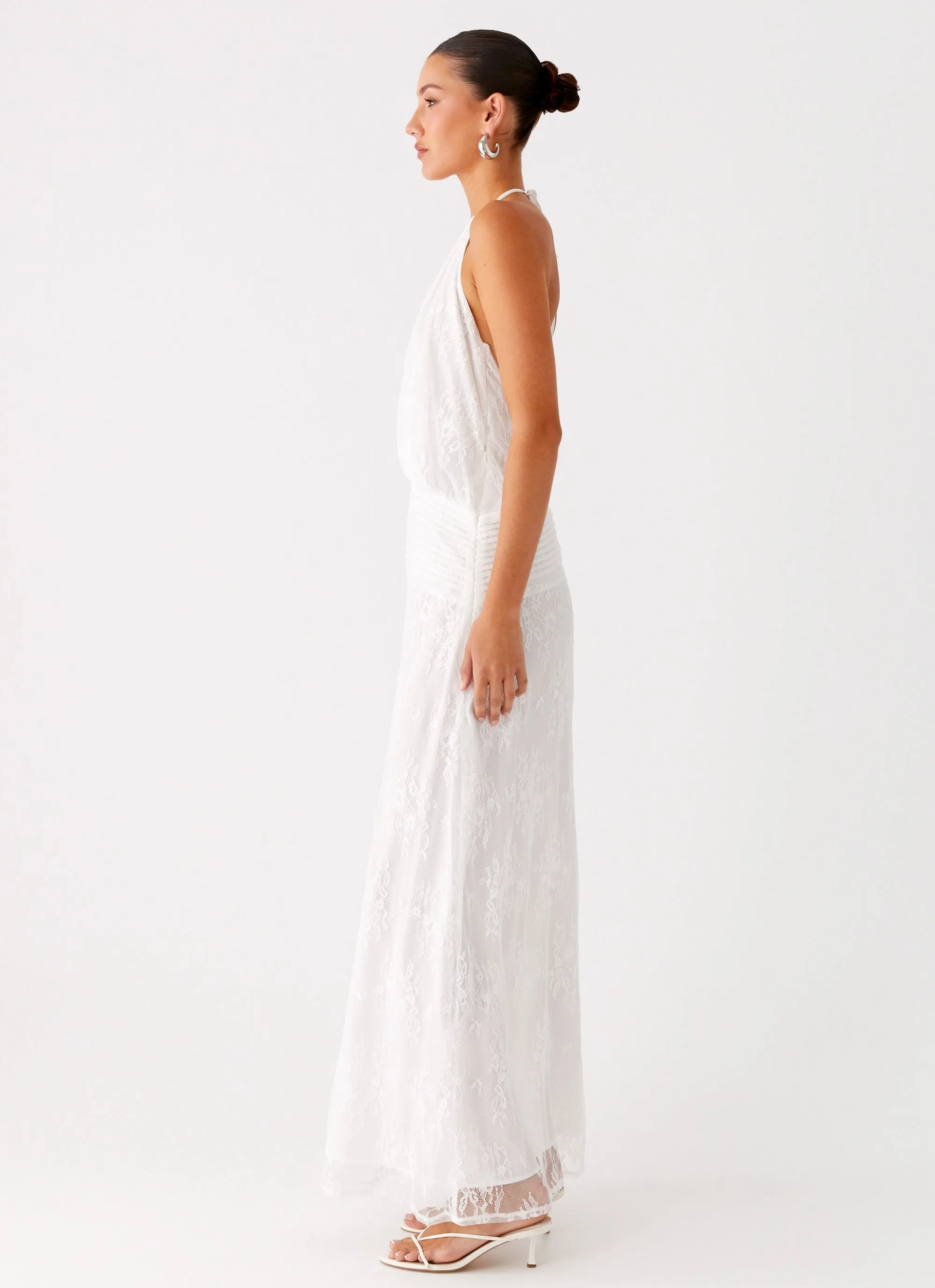 Reinhart Halter Maxi Dress - White High-End Fabric