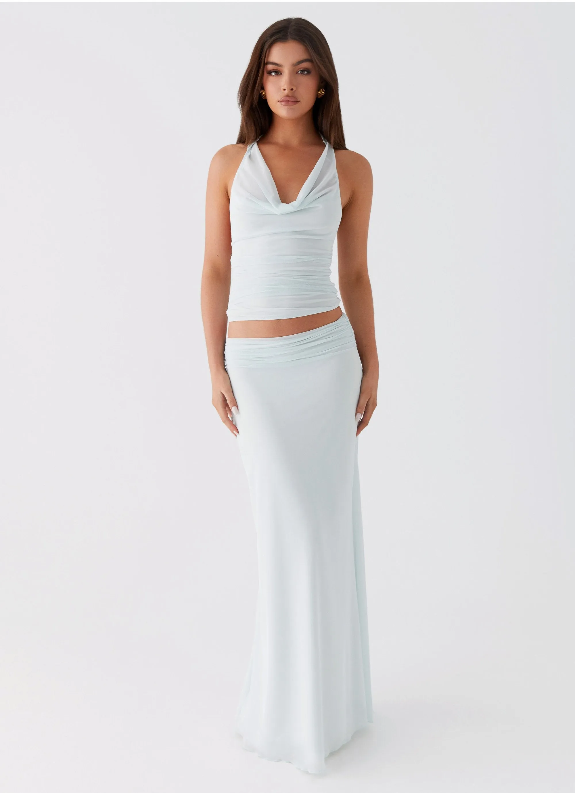 Rayne Maxi Skirt - Sage Stretchable Waist
