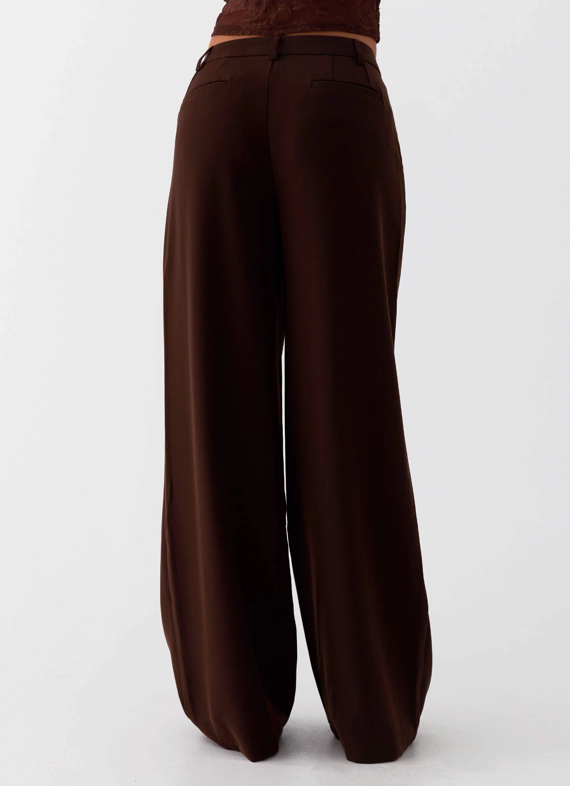 Ravenscroft Suit Pants - Dark Chocolate Bi Stretch Fabric