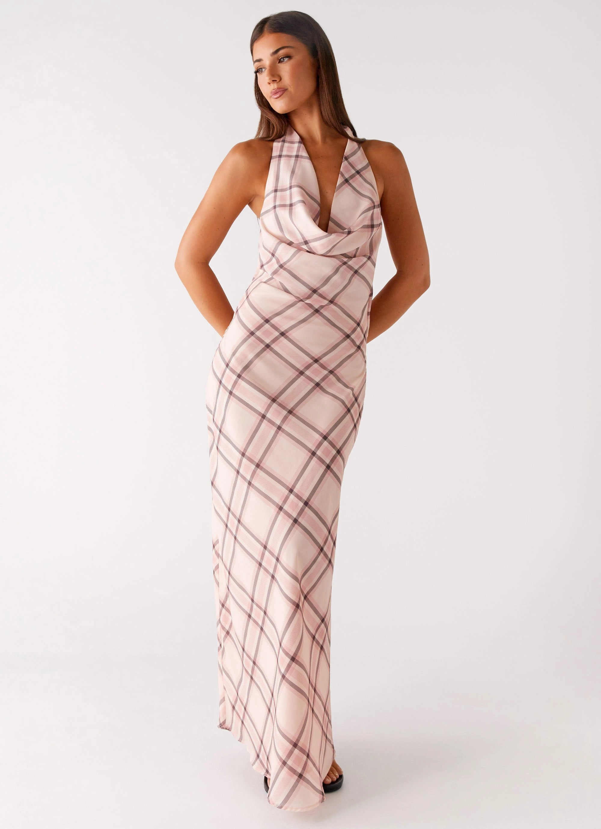 City Essential Muse Maxi Dress - Pink Check