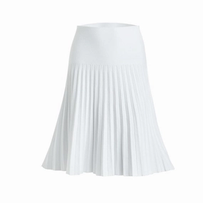 MM SUMMER PLEATED SKIRT- PURE WHITE. TaperedLeg Eco Dye Process