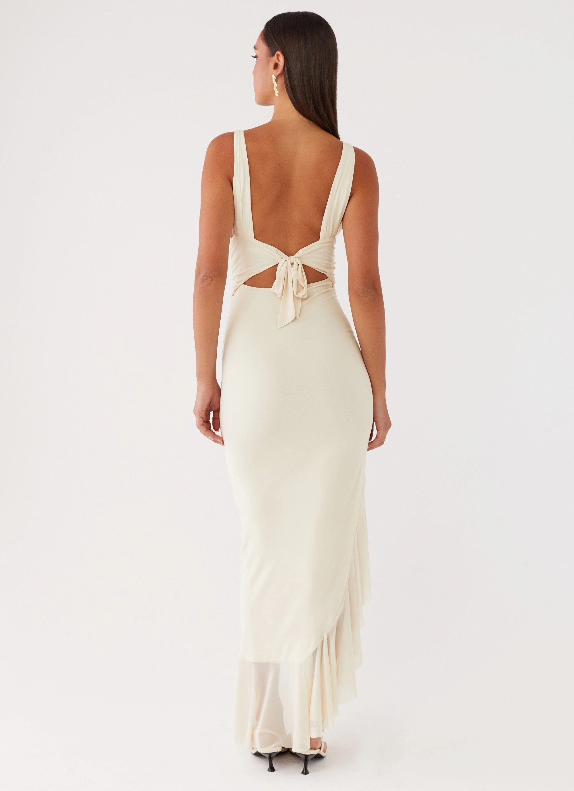 All Purpose Timeless Piece Luna Eclipse Cut Out Maxi Dress - Lemon