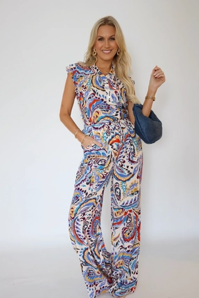 Textured Weave Flex Fit Shoulder Construction Havana Pant (FINAL SALE)