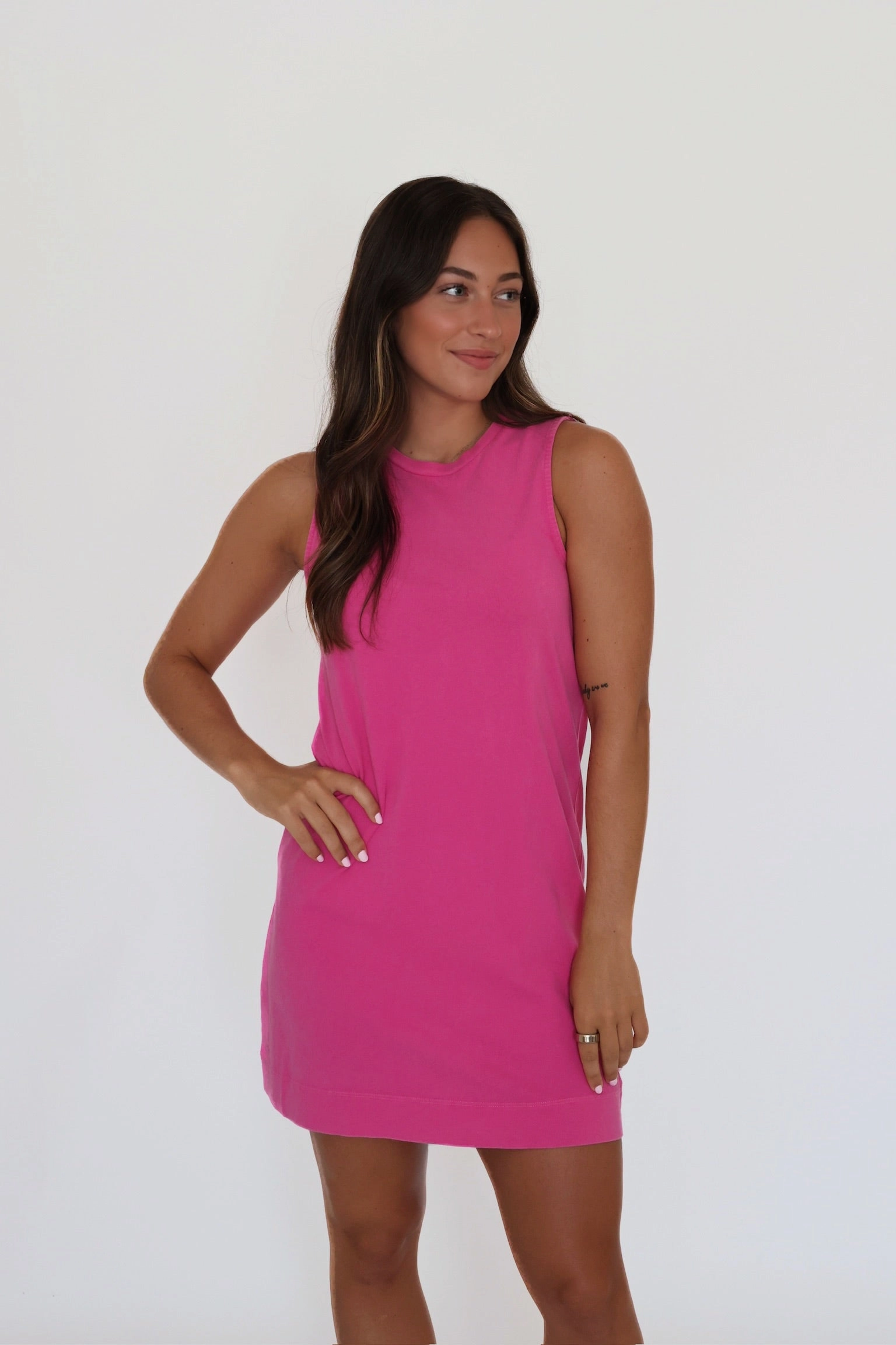 Long Sleeve Polo Sloane Dress - Island Pink