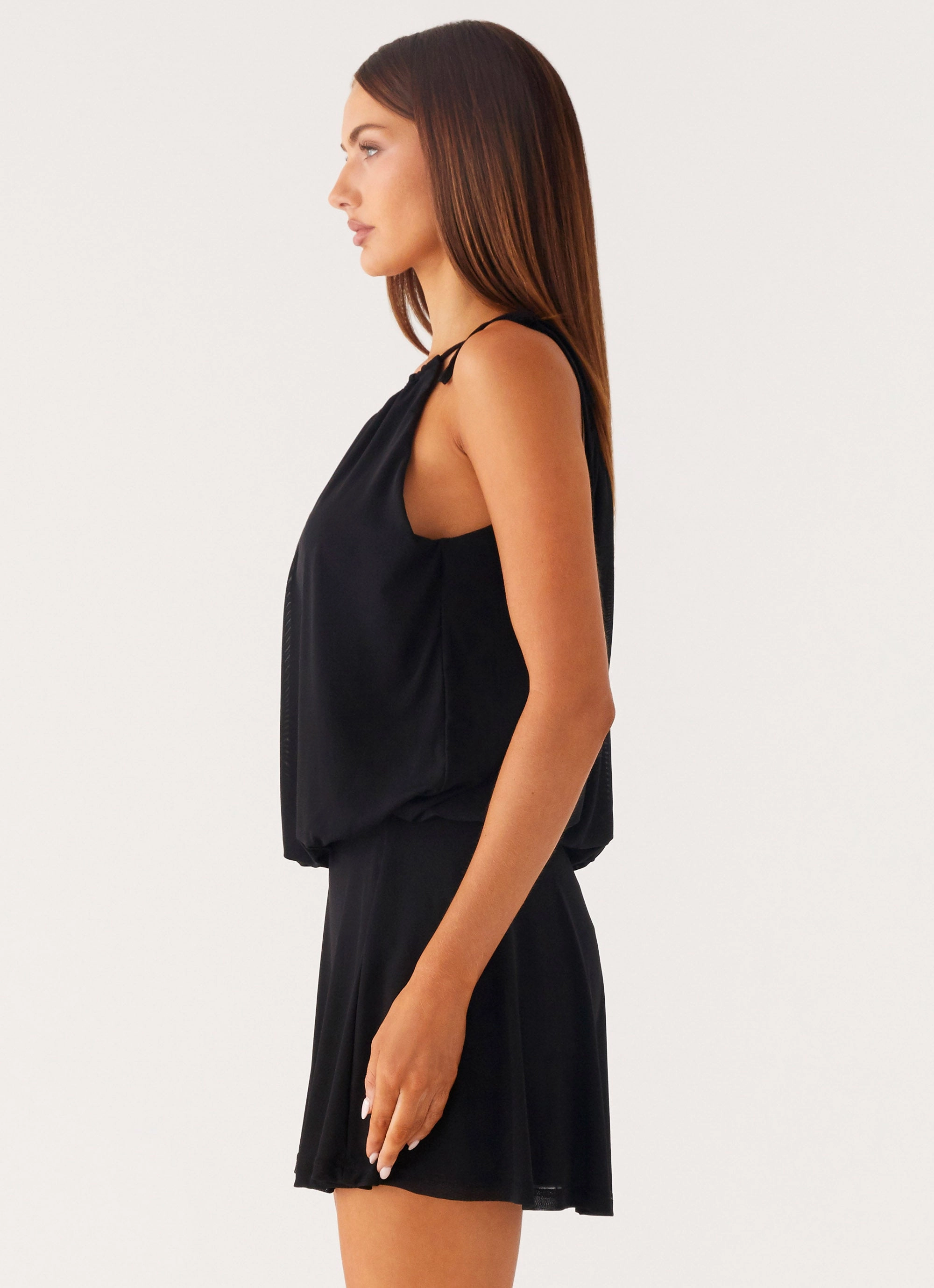 Makes Sense Mini Dress - Black High-Fashion Beach Moment