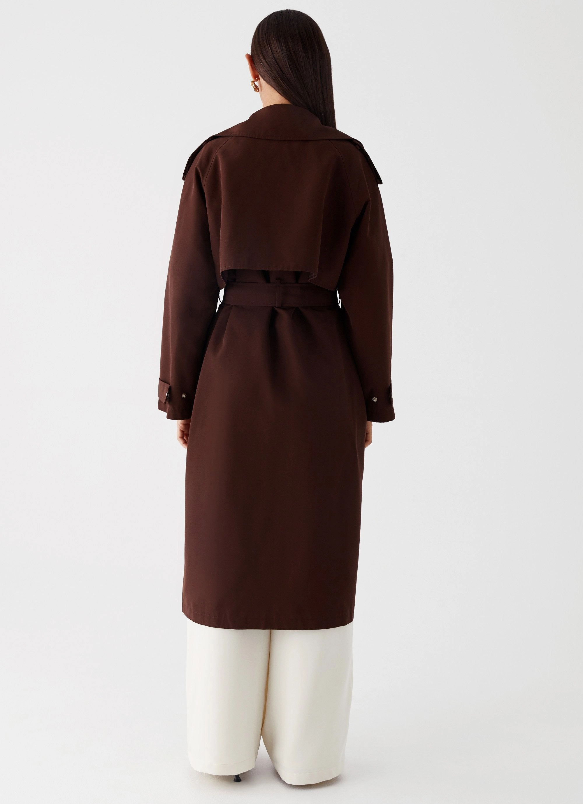 Rent Free Trench Coat - Chocolate Seamless Welded Construction