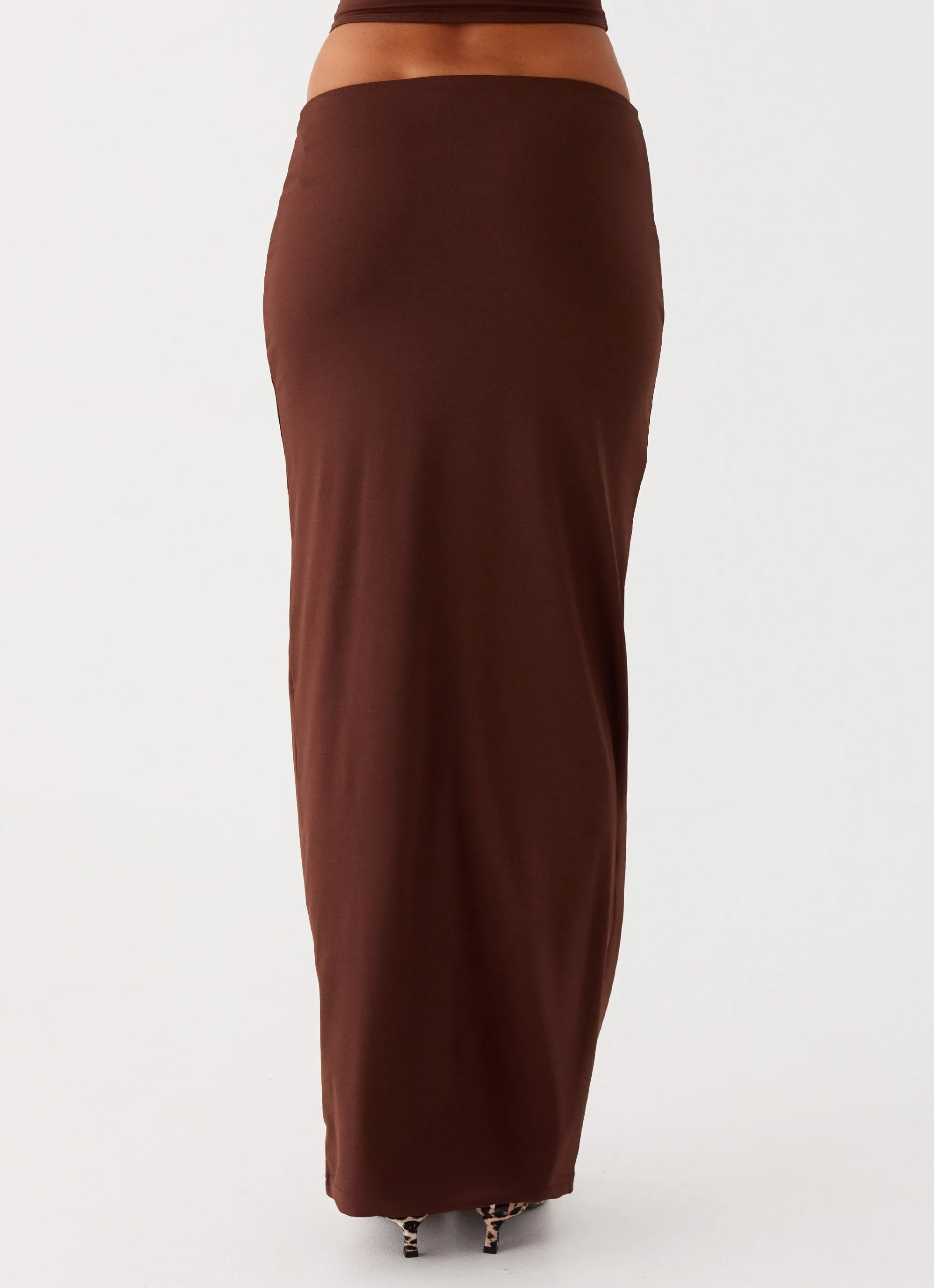 Solace Soul Maxi Skirt - Chocolate Clean Cut Tie Dye Style