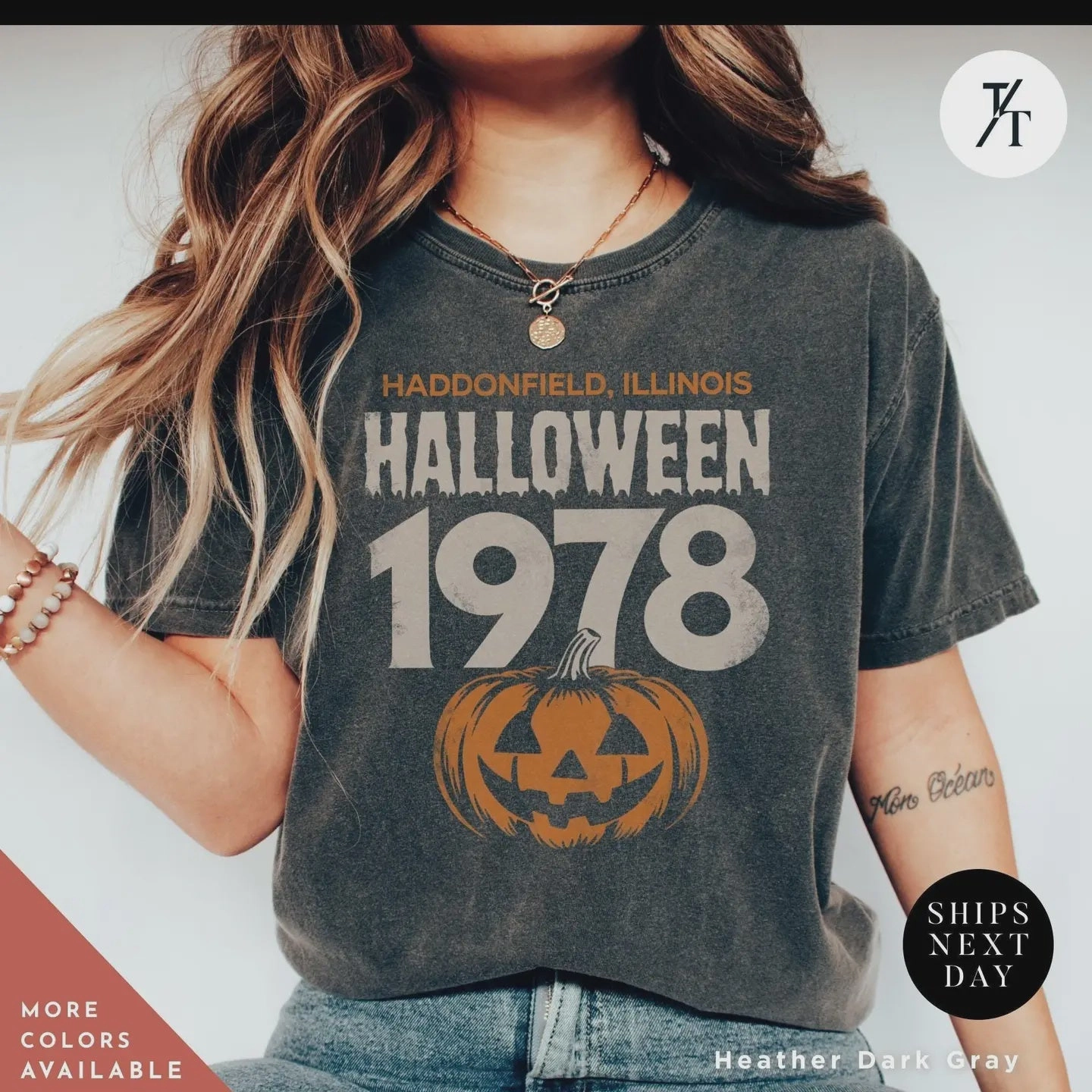 Two Tone Weave Retro 1978 Halloween Tee