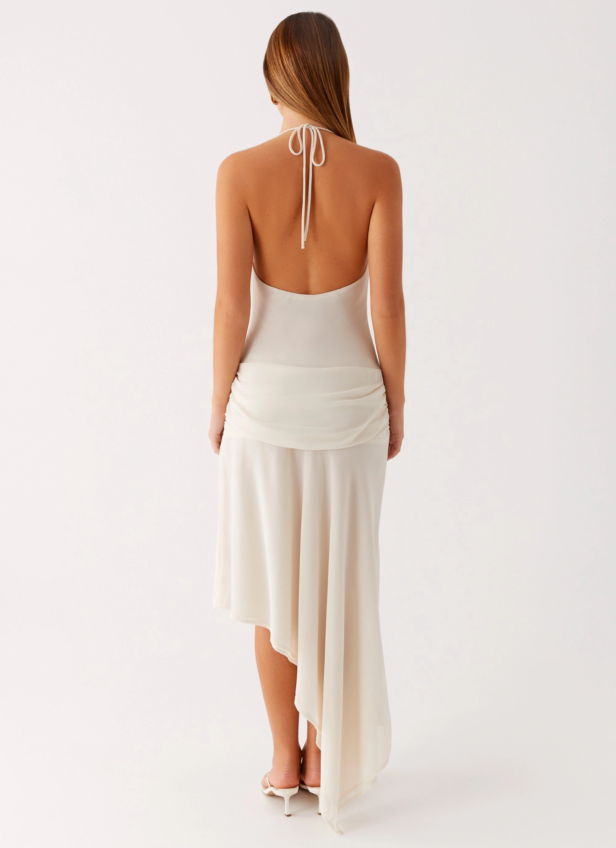 Nyra Midi Dress - Cream Classic Appeal Tailored Cut