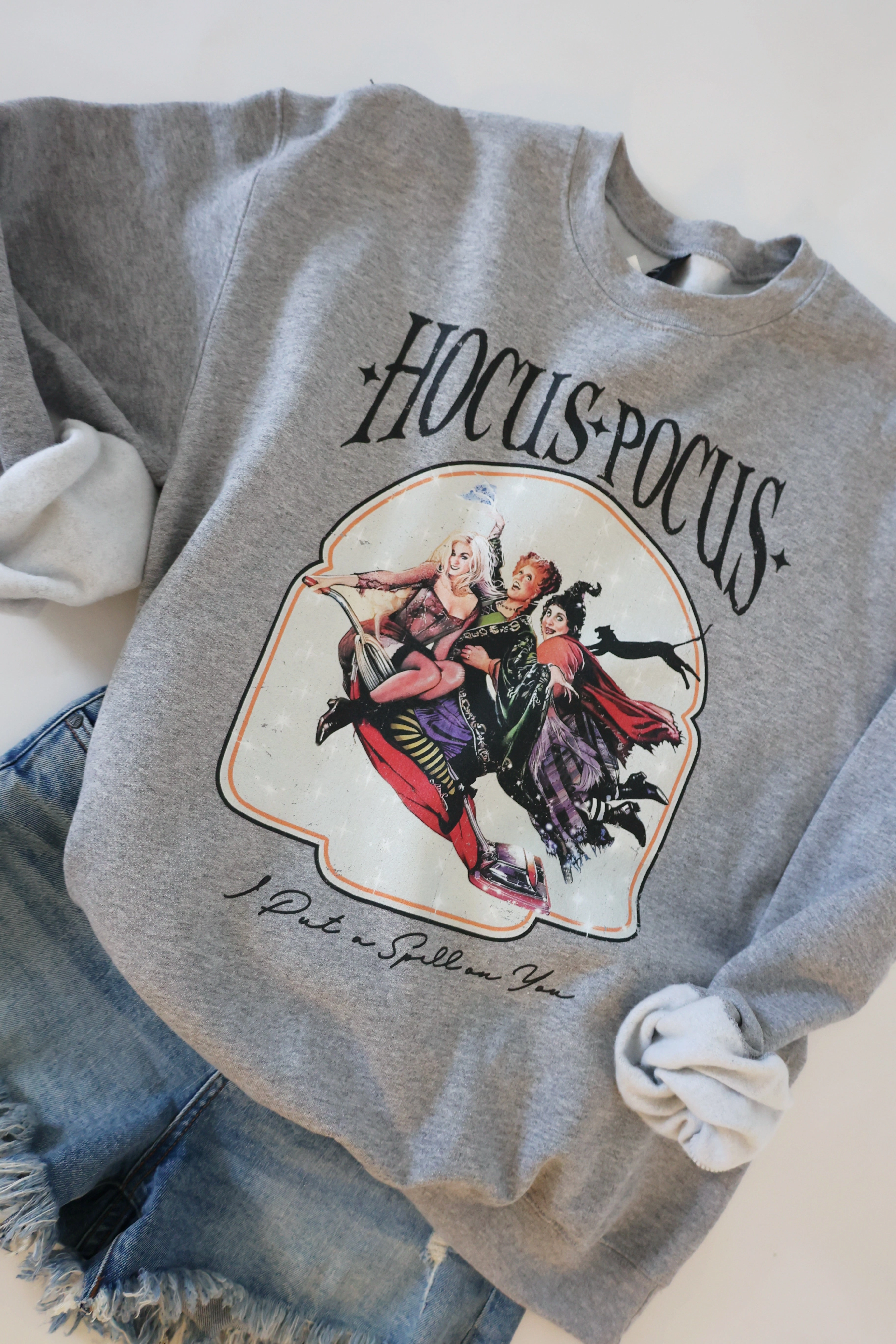 Relaxed Dress Pocket Reinforcement Retro Hocus Pocus Sweatshirt