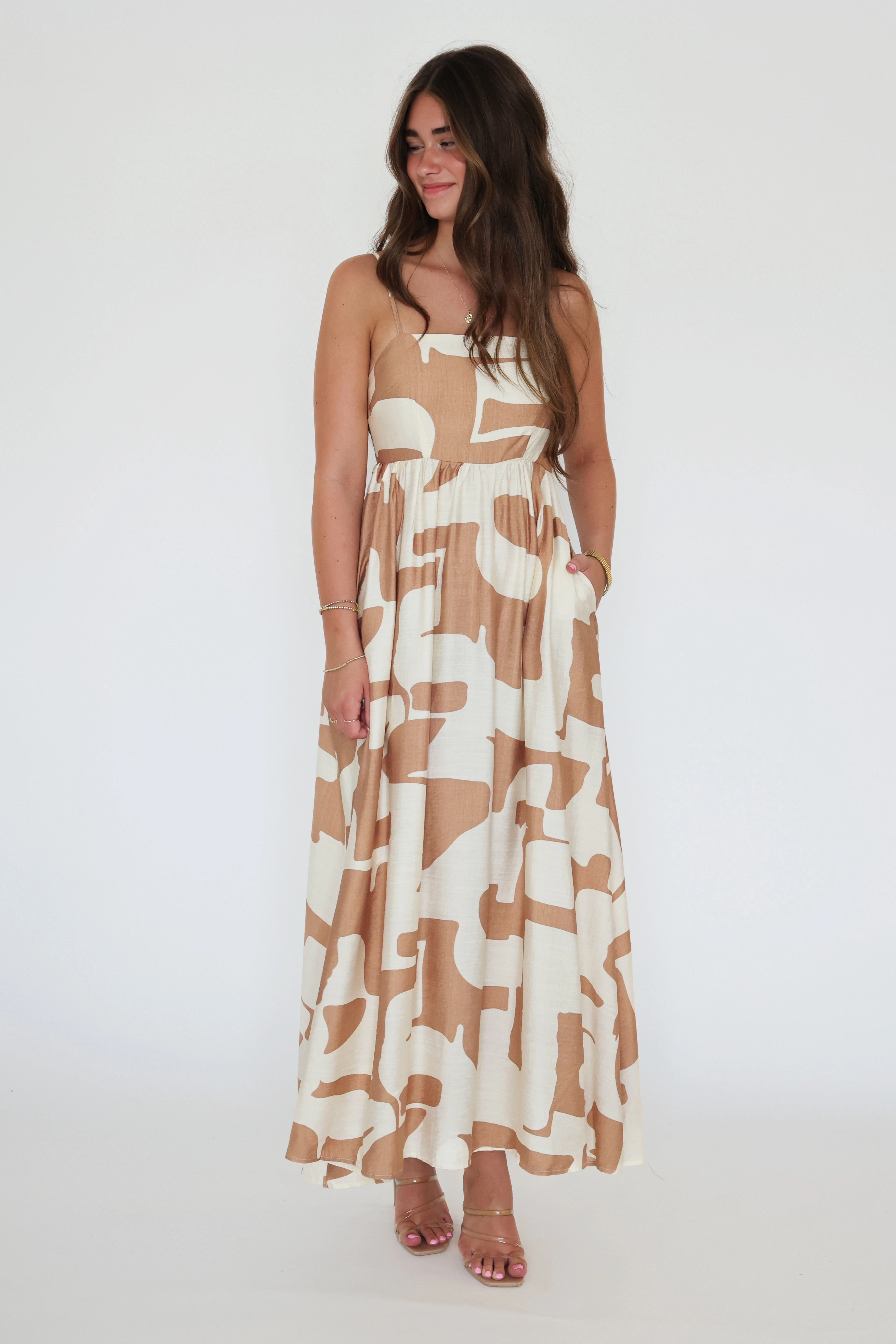 Contemporary Cut Terracotta Drift Maxi Dress