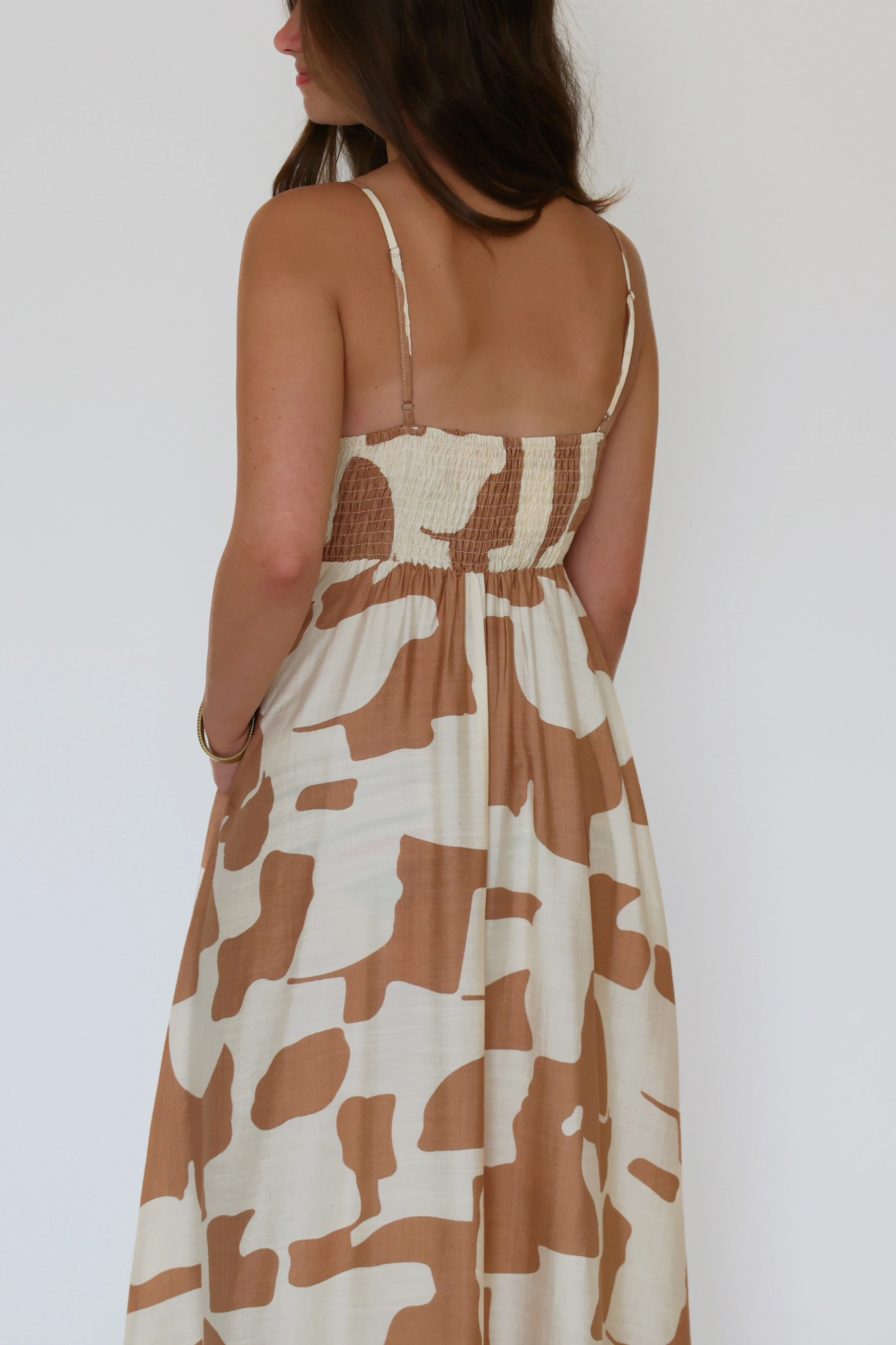 SoftInteriorLining Terracotta Drift Maxi Dress