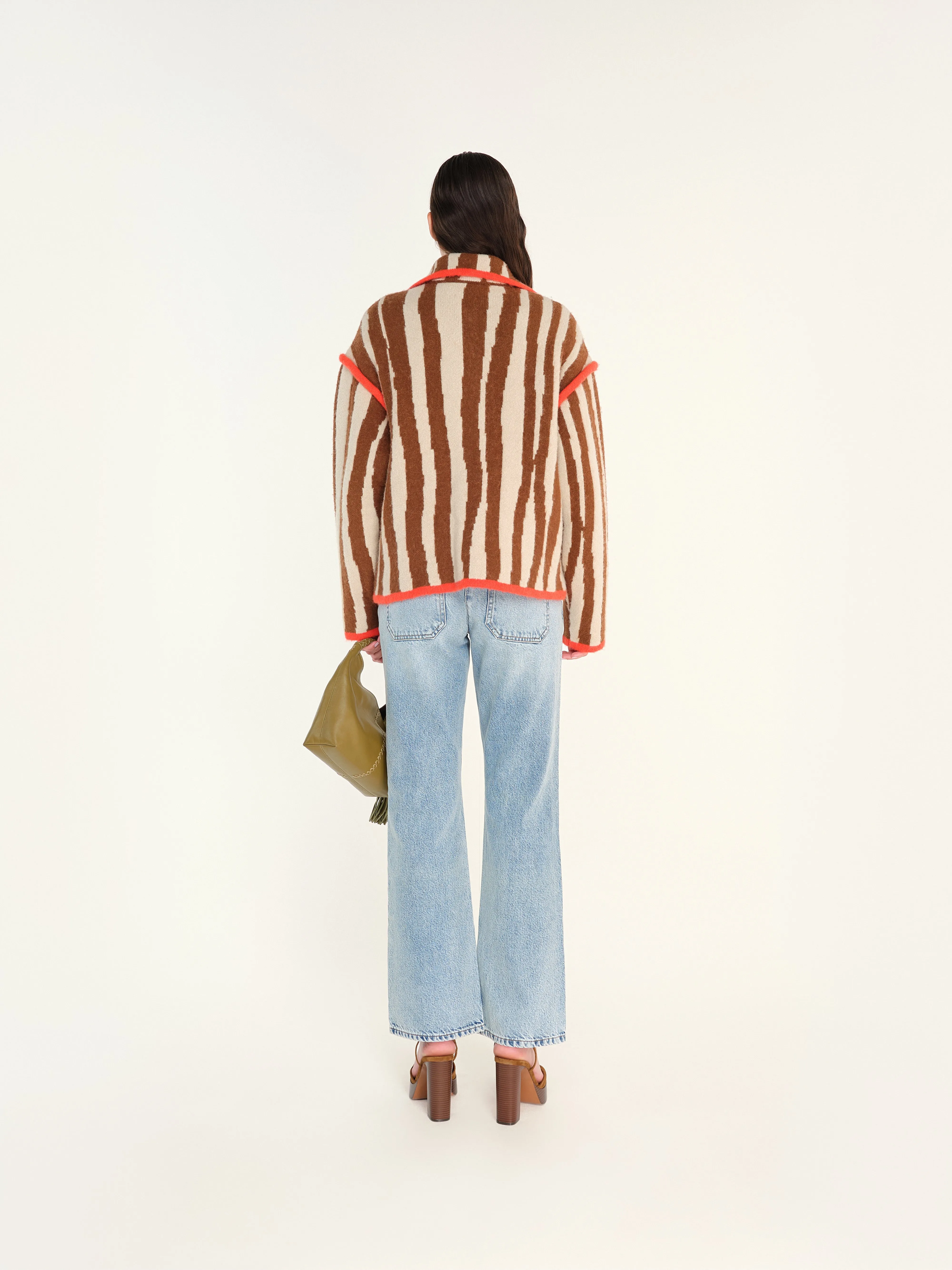 RINA - Jacquard knit jacket with pockets