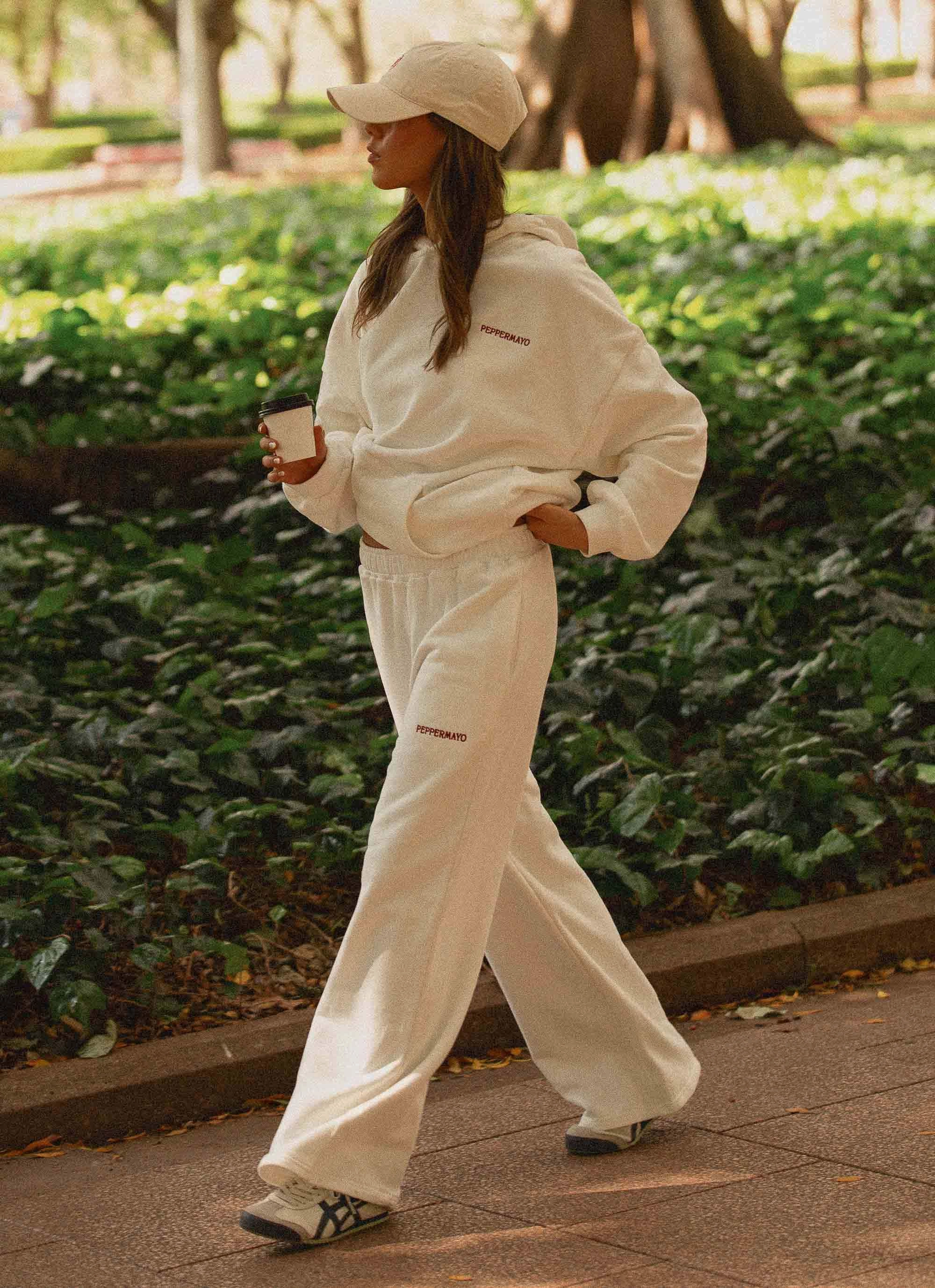 Zip Pocket Signature Sweatpants - Ivory