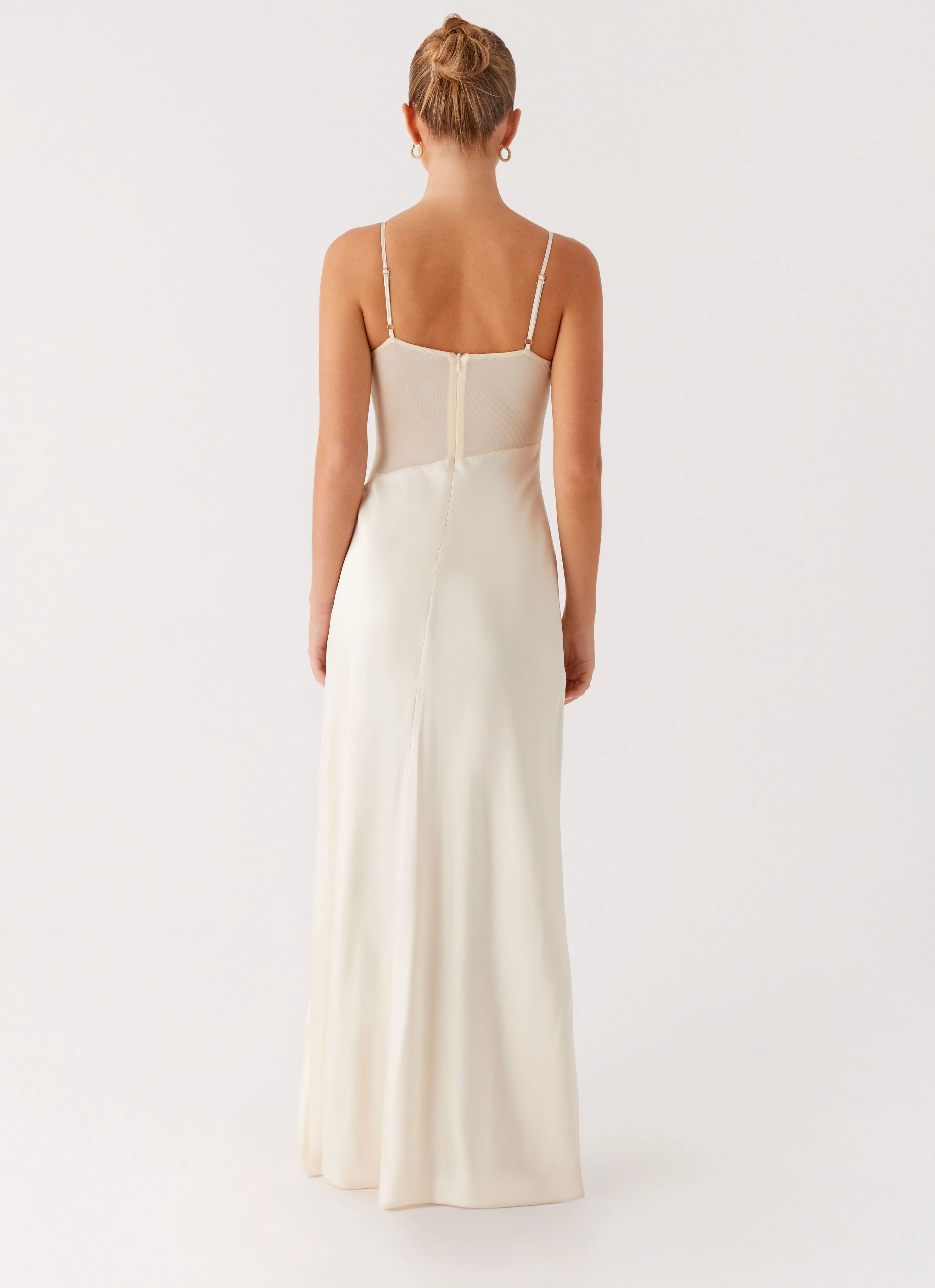 Autumn Mood Rising Sun Maxi Dress - Off White